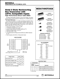 MC54HCT245AJ Datasheet