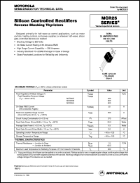 MCR25M Datasheet