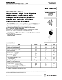 MJE18002D2 Datasheet