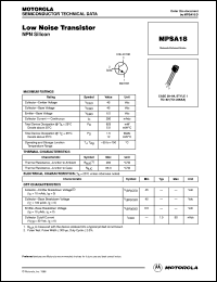 MPSA18 Datasheet