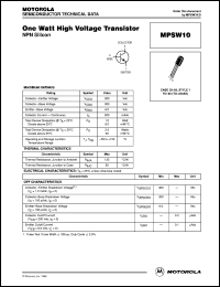 MPSW10 Datasheet