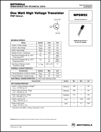 MPSW92 Datasheet