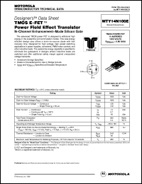 MTY14N100E Datasheet