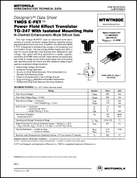 MTW7N80E Datasheet