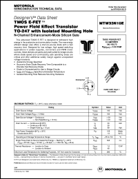 MTW33N10E Datasheet