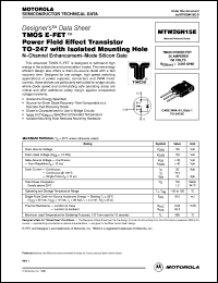 MTW26N15E Datasheet