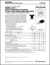 MTW10N100E Datasheet