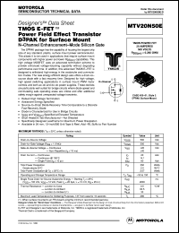 MTV20N50E Datasheet