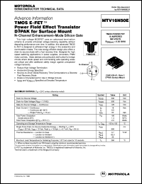 MTV16N50E Datasheet