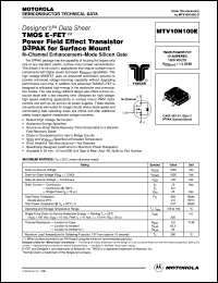 MTV10N100E Datasheet