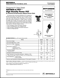 MTP75N03HDL Datasheet