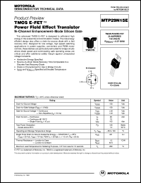 MTP29N15E Datasheet