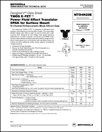 MTD4N20E Datasheet