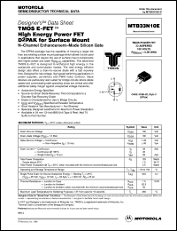 MTB33N10E Datasheet