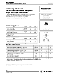 MSB92WT1 Datasheet