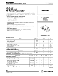 MRF898 Datasheet