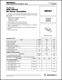 MRF847 Datasheet