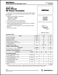 MRF840 Datasheet