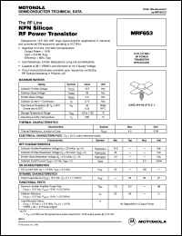 MRF653 Datasheet