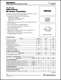 MRF650 Datasheet