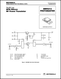 MRF6414 PHOTOMASTER Datasheet