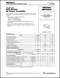 MRF6404K Datasheet