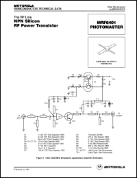 MRF6401 PHOTOMASTER Datasheet