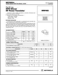 MRF455 Datasheet