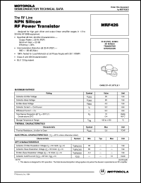 MRF426 Datasheet