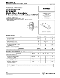 MRF185 Datasheet