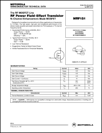 MRF151 Datasheet