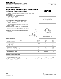 MRF137 Datasheet