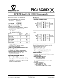 PIC16LC554T-20I/P Datasheet