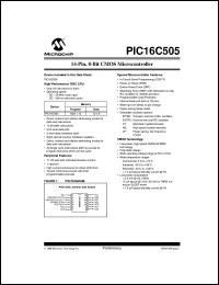 PIC16C505T-20I/SL Datasheet