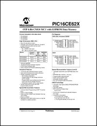 PIC16CE625-20I/SS Datasheet