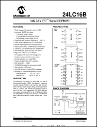 24LC16BT-I/SL Datasheet