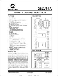 28LV64A-30I/SO Datasheet