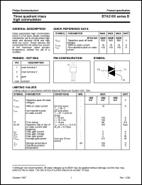 BTA216X-600D Datasheet