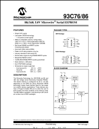 93C86T-/SN Datasheet