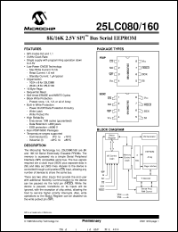 25LC080-I/SN Datasheet