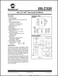 25LC320-/P Datasheet