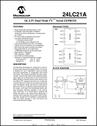 24LC21A-I/SN Datasheet