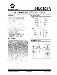 24LCS21A-I/P Datasheet