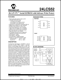 24LCS52-I/SN Datasheet