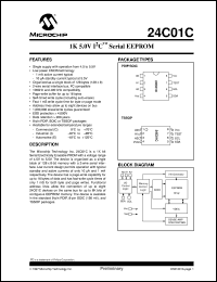 24C01C-I/P Datasheet