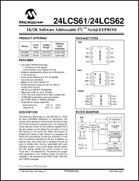 24LCS62T-/SN Datasheet