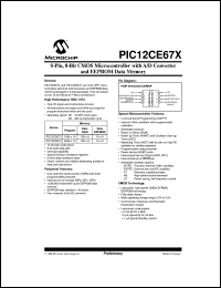 PIC12CE674-04I/JW Datasheet
