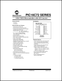 PIC16C72T-04E/SS Datasheet