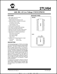 27LV64-25I/SO Datasheet