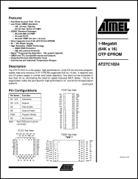 AT27C1024-55PC Datasheet